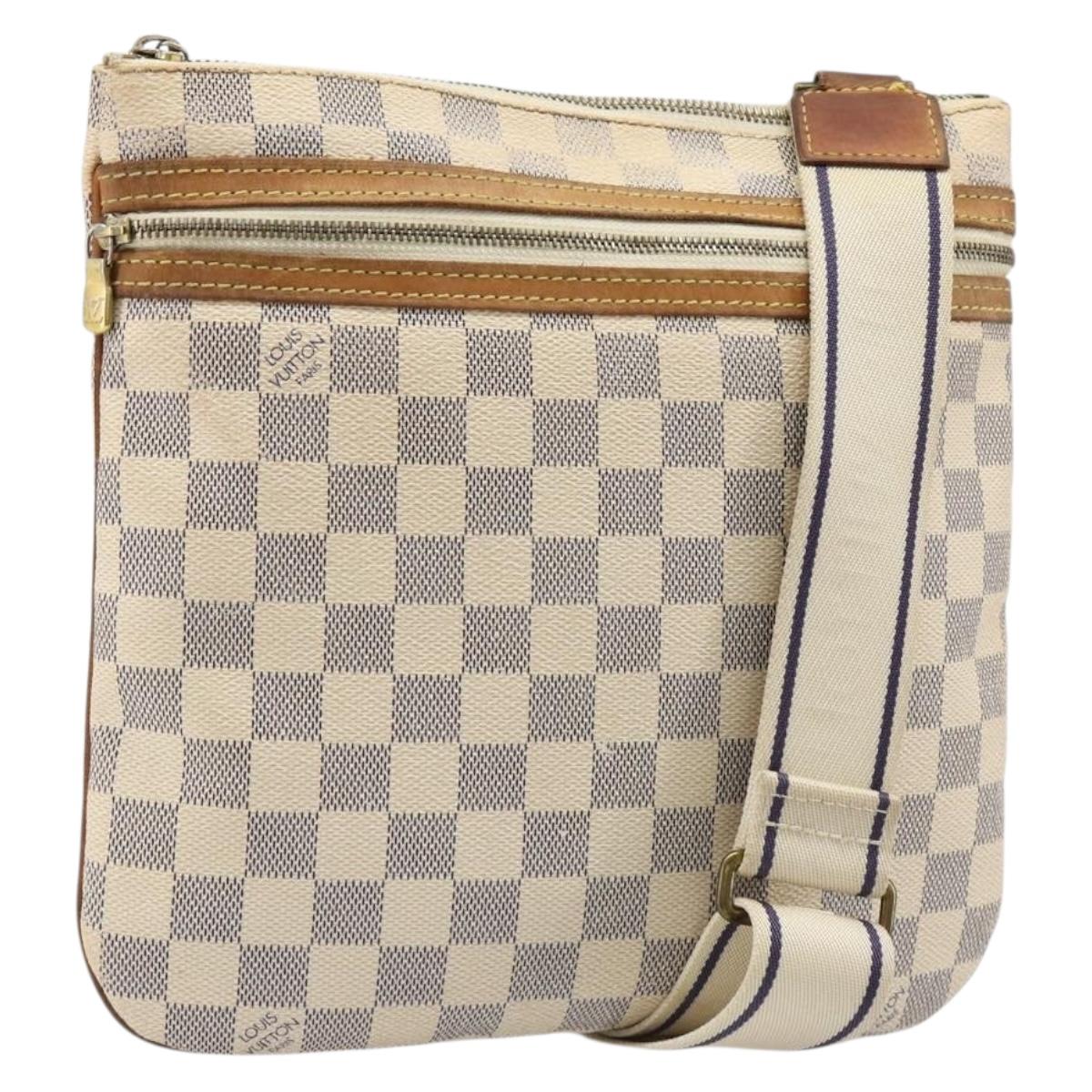 LOUIS VUITTON Damier Azur Pochette Bosphore Shoulder Bag N51112 LV Auth 187575