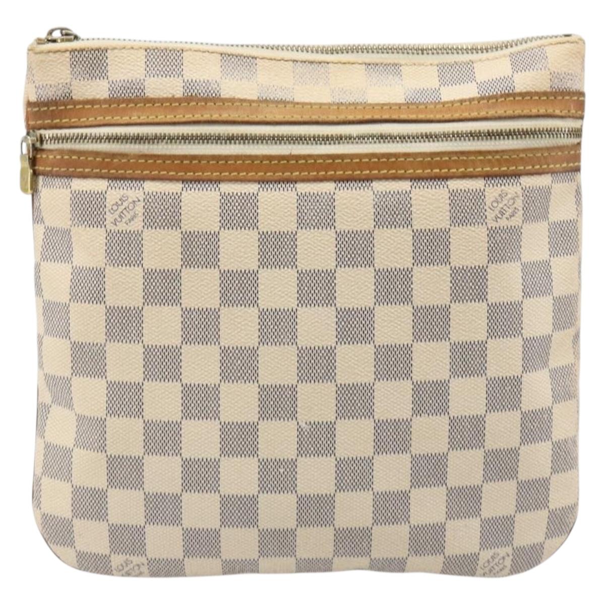 LOUIS VUITTON Damier Azur Pochette Bosphore Shoulder Bag N51112 LV Auth 187575