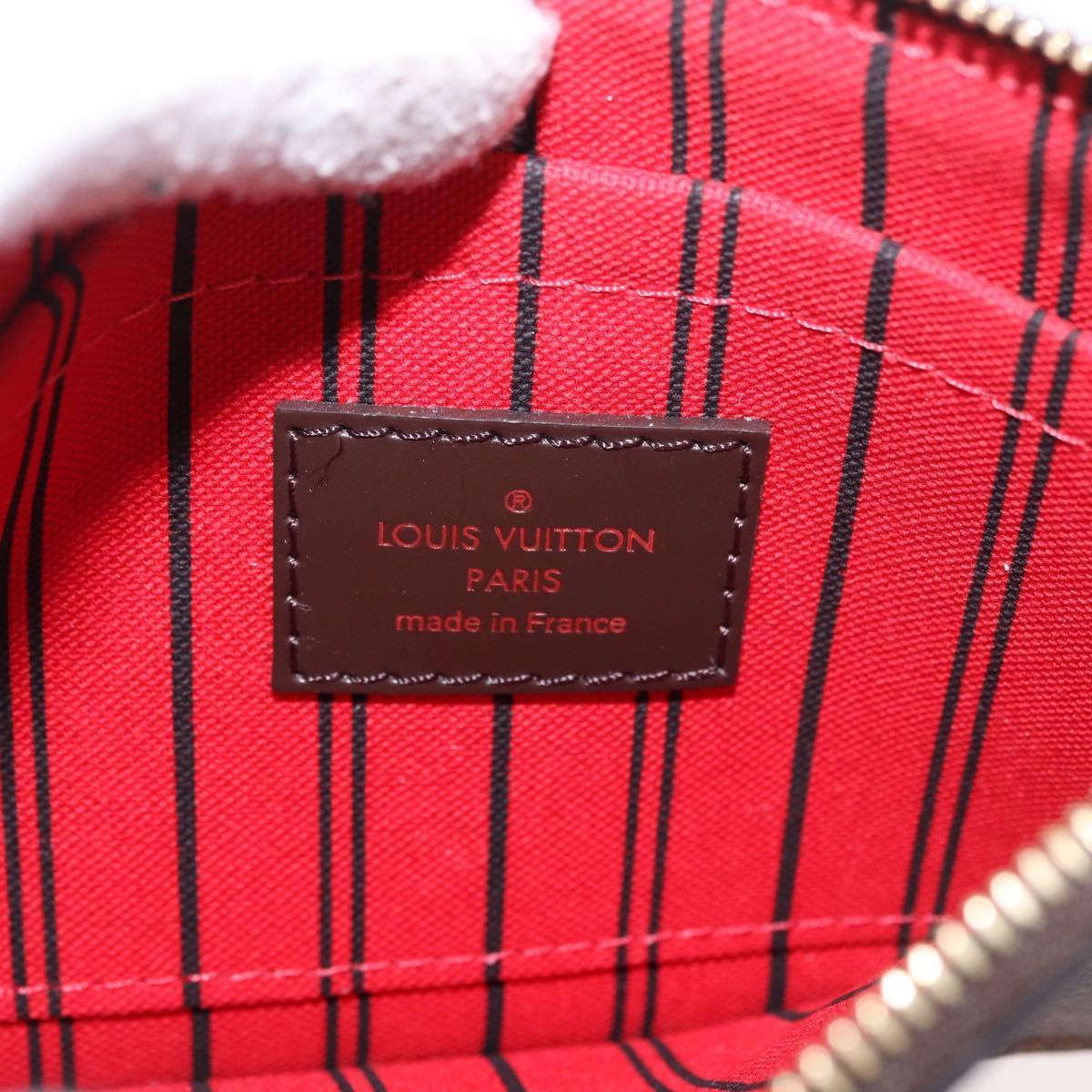 LOUIS VUITTON Damier Ebene Neverfull MM Pouch LV Auth 187583