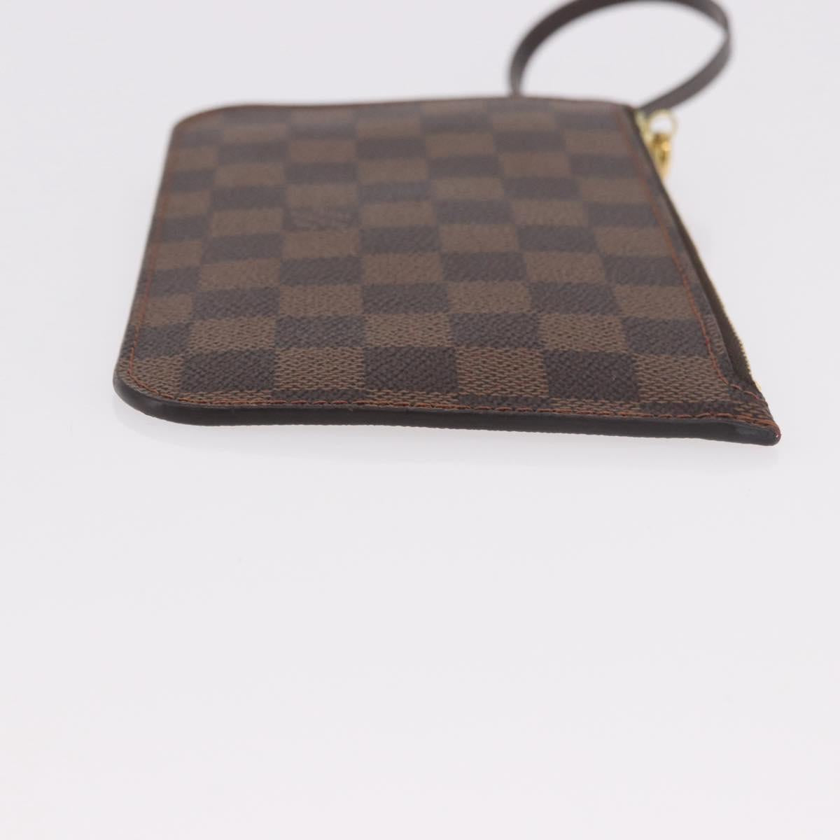 LOUIS VUITTON Damier Ebene Neverfull MM Pouch LV Auth 187583