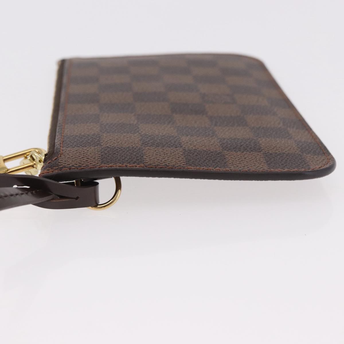LOUIS VUITTON Damier Ebene Neverfull MM Pouch LV Auth 187583