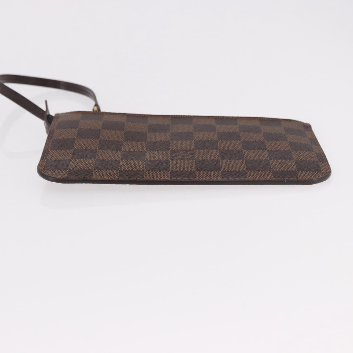 LOUIS VUITTON Damier Ebene Neverfull MM Pouch LV Auth 187583