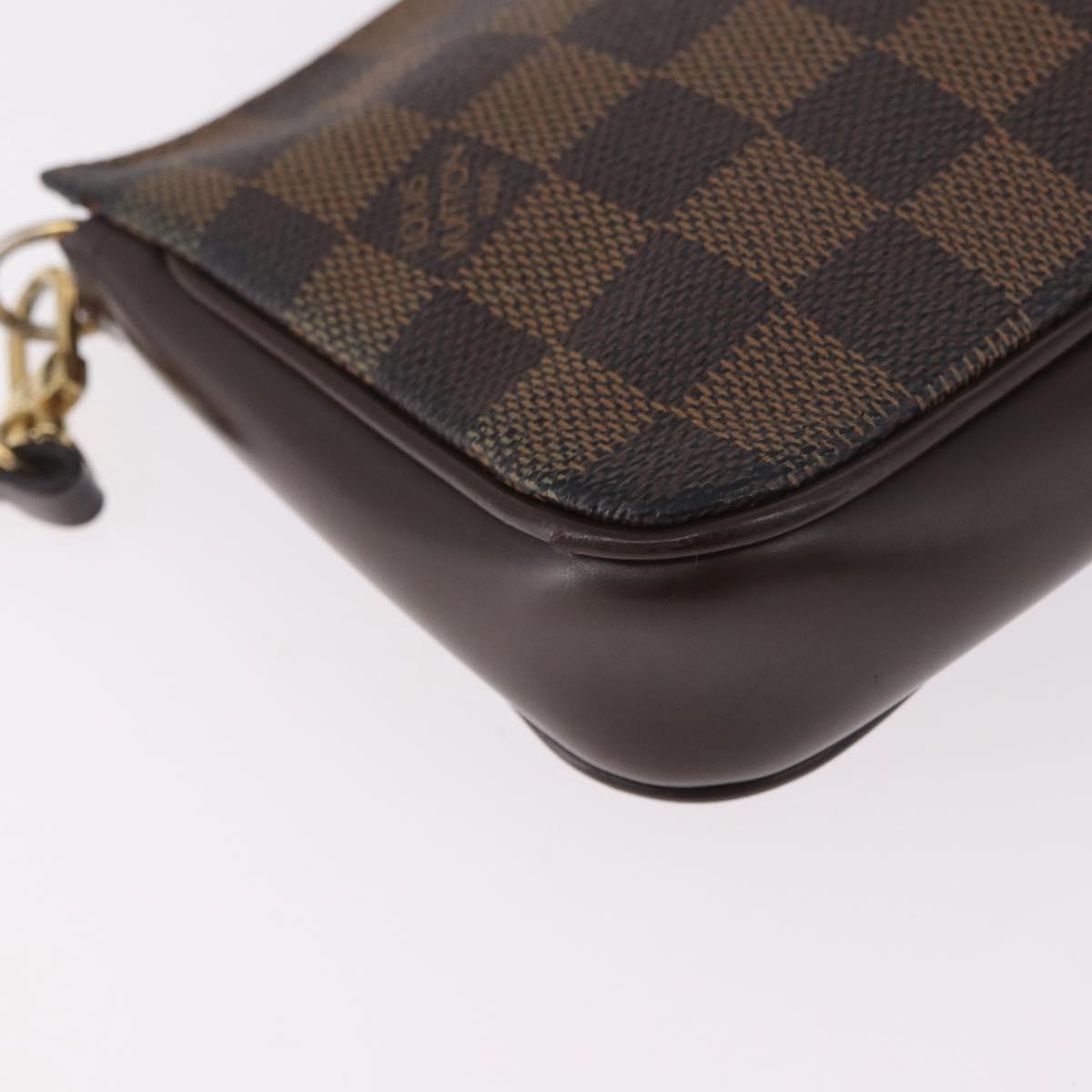 LOUIS VUITTON Damier Ebene Navona Accessory Pouch N51983 LV Auth 187584A
