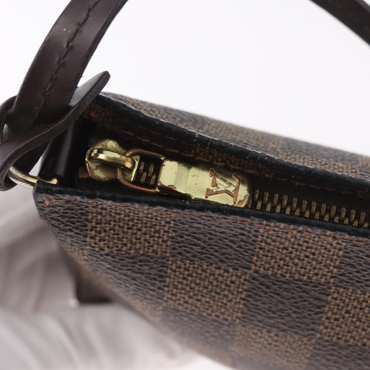 LOUIS VUITTON Damier Ebene Navona Accessory Pouch N51983 LV Auth 187584A