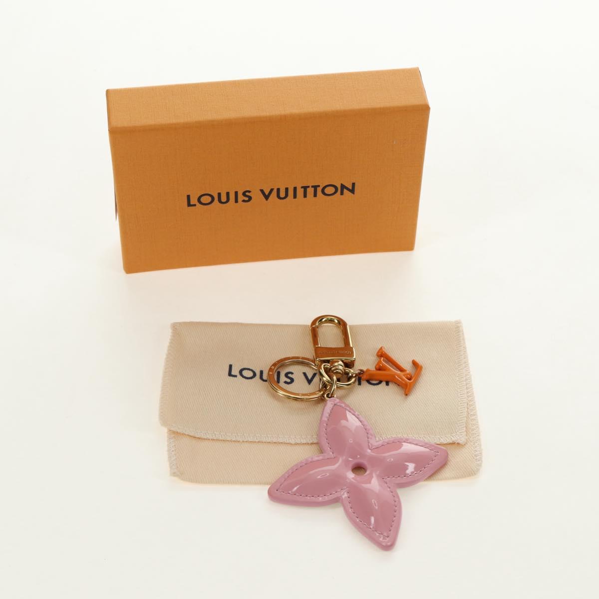 LOUIS VUITTON Vernis Key Holder LV Pop Flower Bag Charm Pink M01963 Auth 187596V