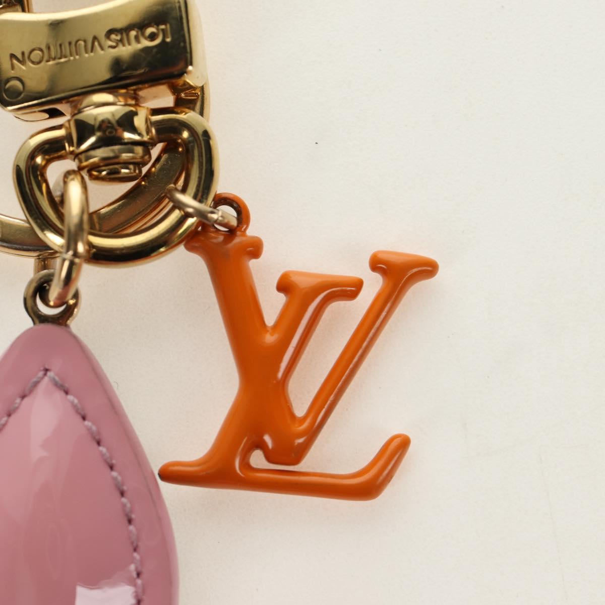 LOUIS VUITTON Vernis Key Holder LV Pop Flower Bag Charm Pink M01963 Auth 187596V
