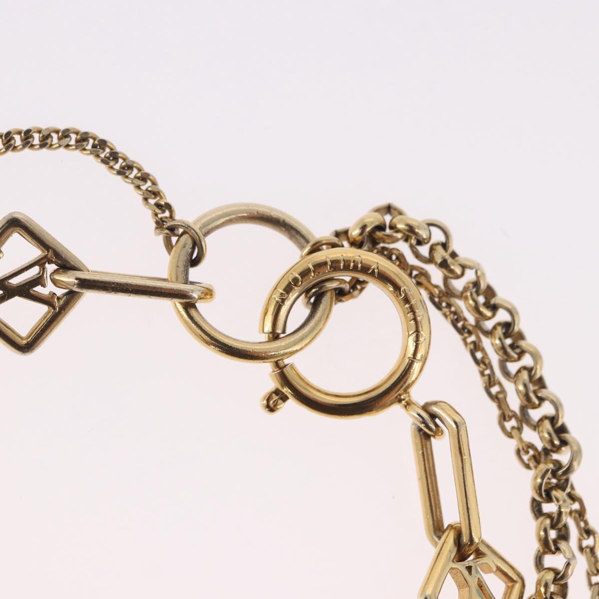 LOUIS VUITTON Brassles Chêne Vegas Bracelet metal Gold Tone M65362 Auth 187597
