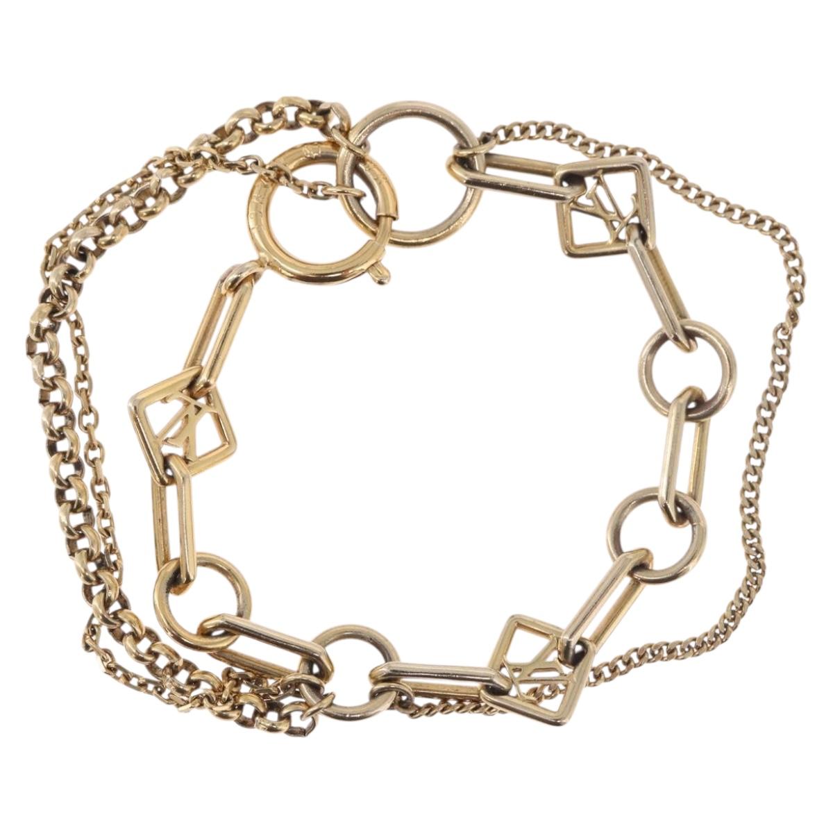 LOUIS VUITTON Brassles Chêne Vegas Bracelet metal Gold Tone M65362 Auth 187597