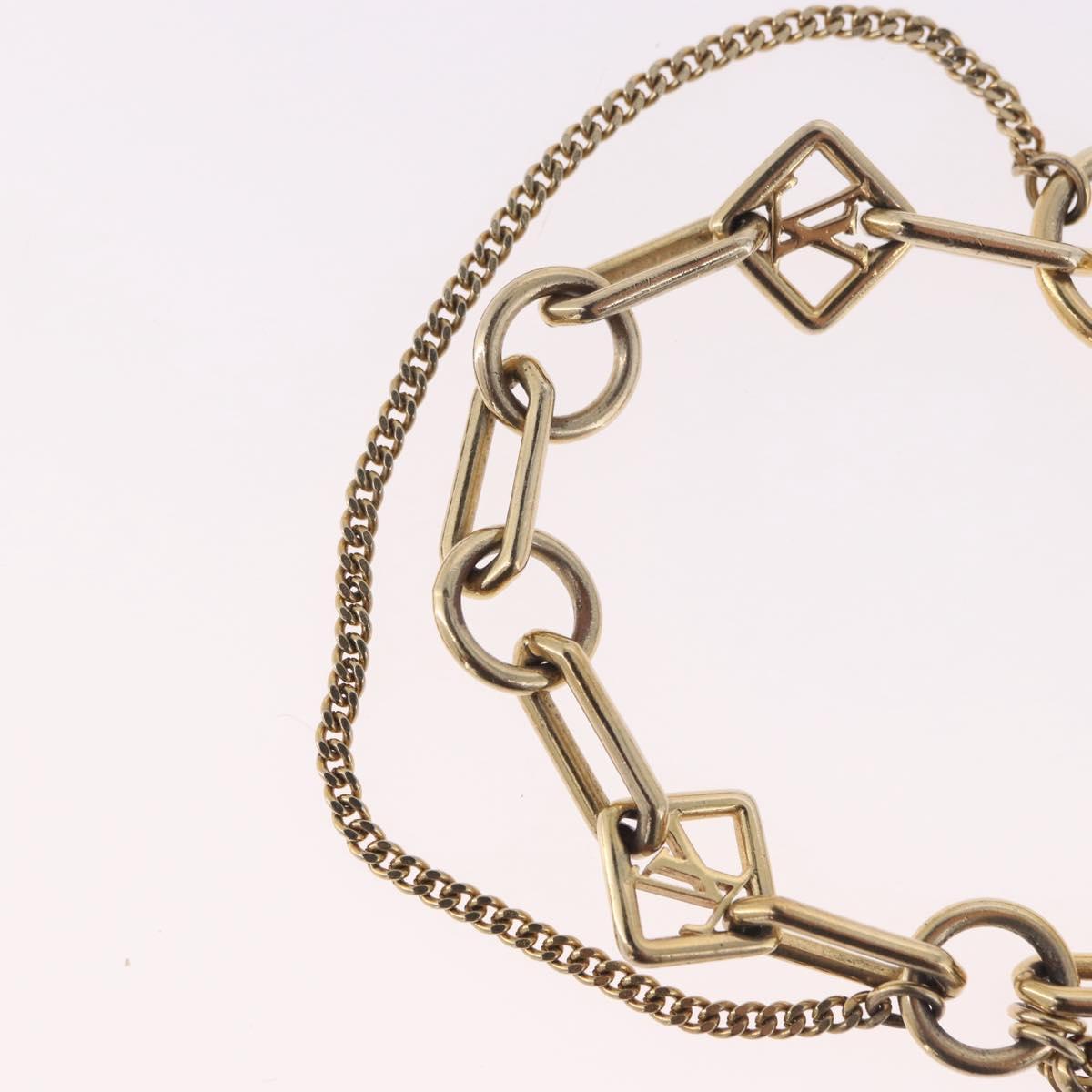 LOUIS VUITTON Brassles Chêne Vegas Bracelet metal Gold Tone M65362 Auth 187597