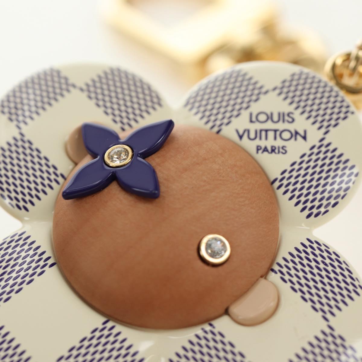 LOUIS VUITTON Damier Azur Vivienne By The Pool Charm M01168 LV Auth 187598SAM