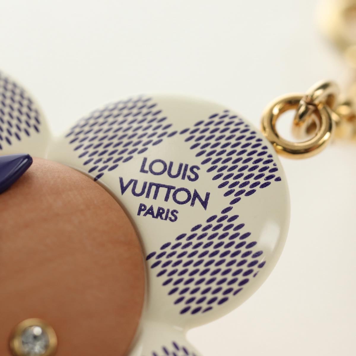 LOUIS VUITTON Damier Azur Vivienne By The Pool Charm M01168 LV Auth 187598SAM