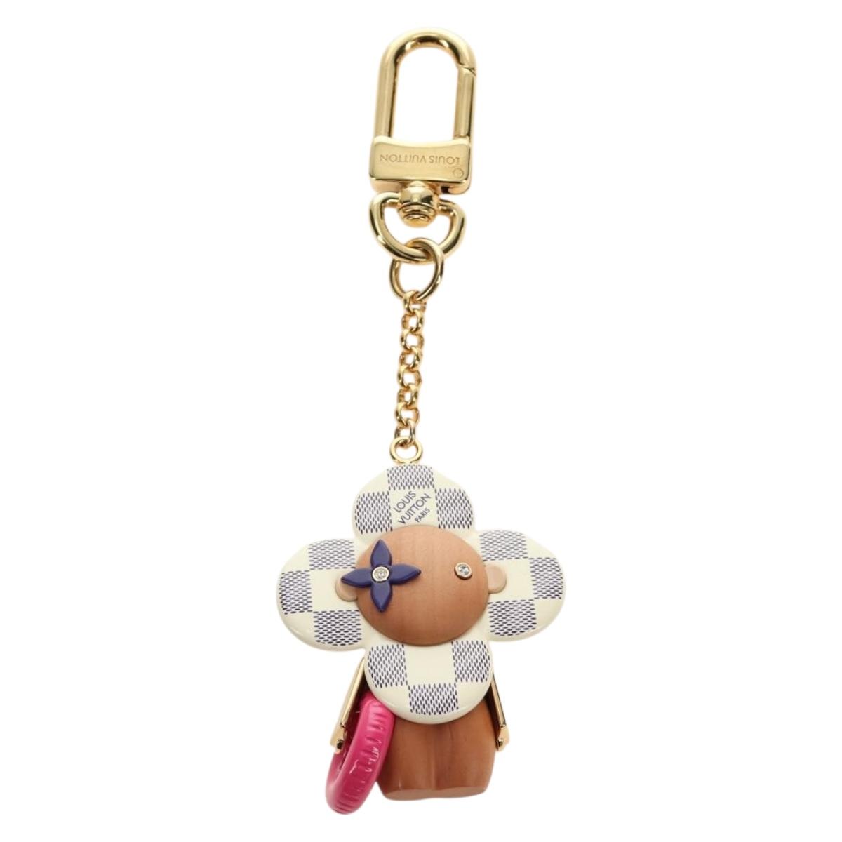 LOUIS VUITTON Damier Azur Vivienne By The Pool Charm M01168 LV Auth 187598SAM