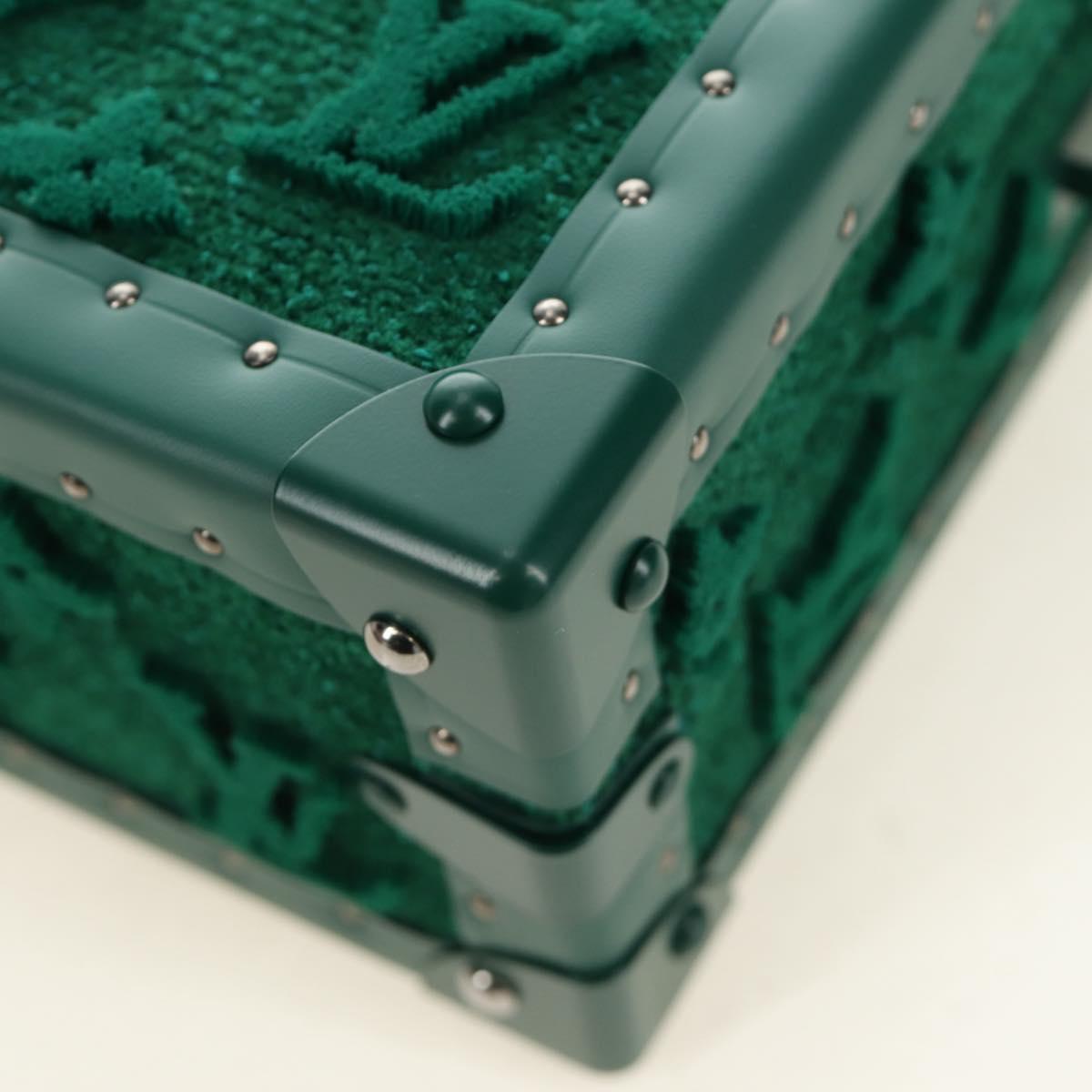 LOUIS VUITTON Monogram Tuftage Clutch Box Shoulder Bag Green LV Auth 187599SM