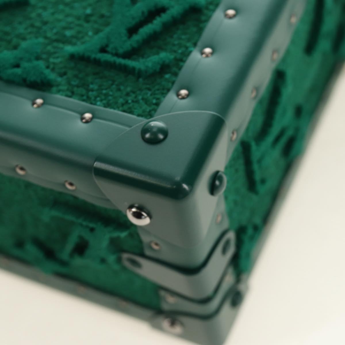 LOUIS VUITTON Monogram Tuftage Clutch Box Shoulder Bag Green LV Auth 187599SM
