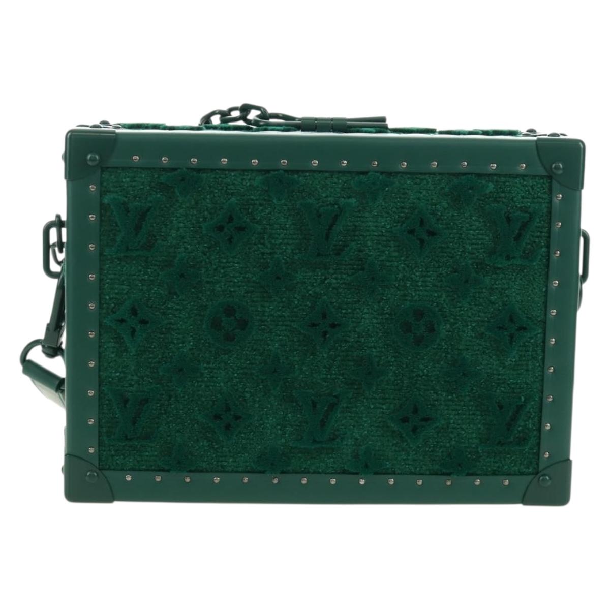 LOUIS VUITTON Monogram Tuftage Clutch Box Shoulder Bag Green LV Auth 187599SM