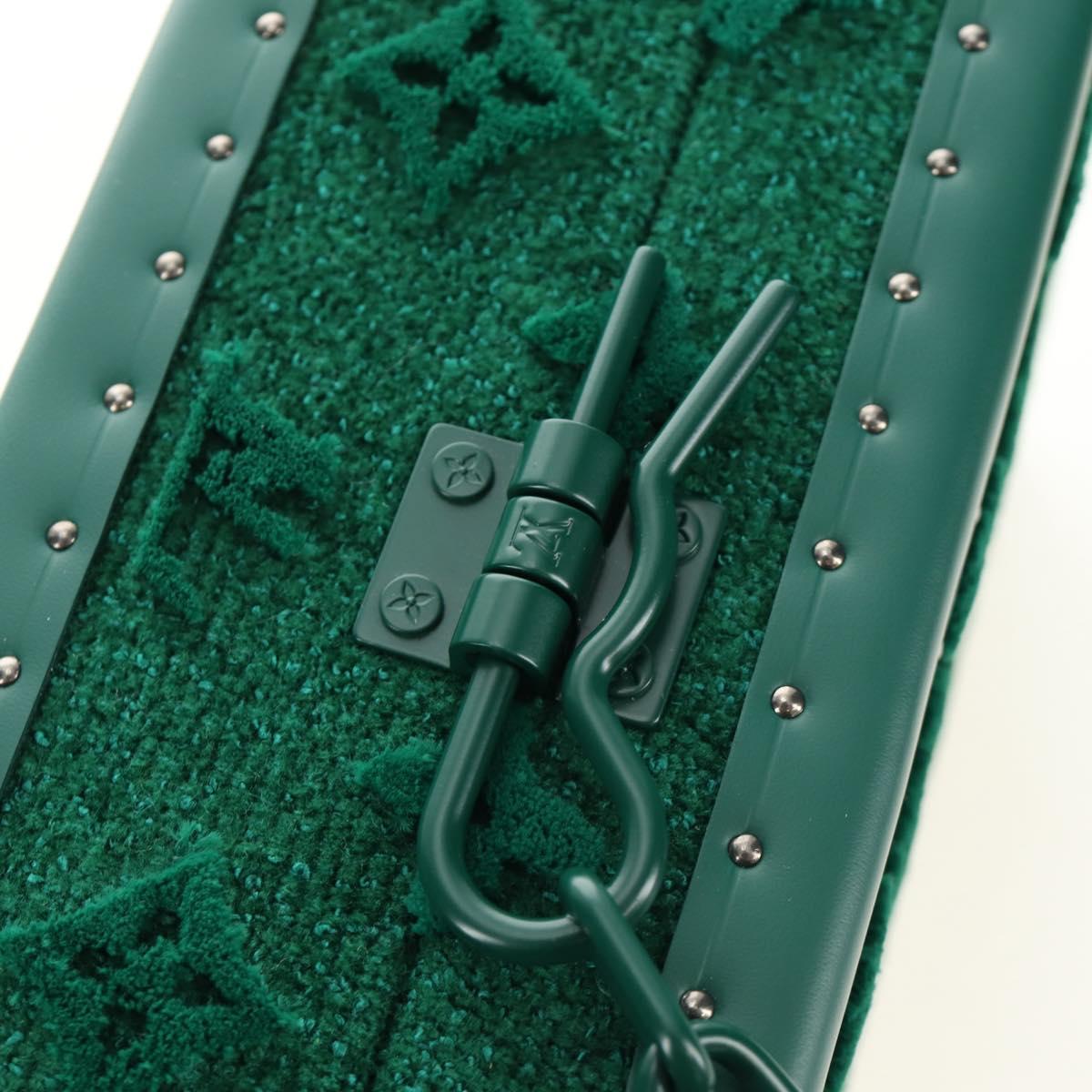 LOUIS VUITTON Monogram Tuftage Clutch Box Shoulder Bag Green LV Auth 187599SM