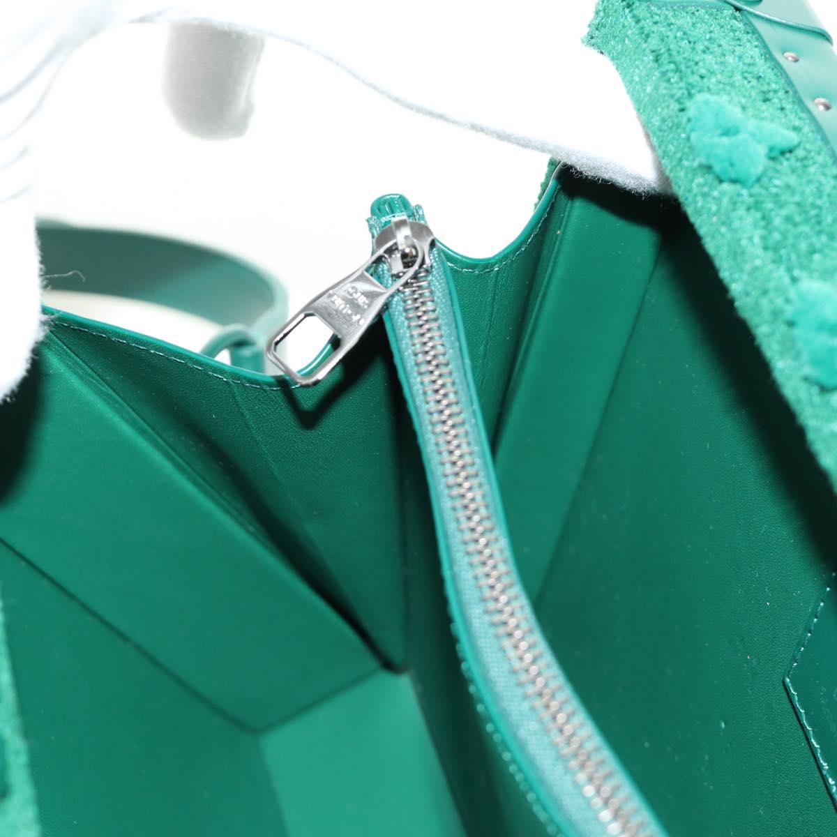 LOUIS VUITTON Monogram Tuftage Clutch Box Shoulder Bag Green LV Auth 187599SM