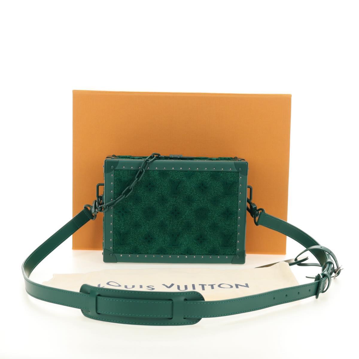 LOUIS VUITTON Monogram Tuftage Clutch Box Shoulder Bag Green LV Auth 187599SM