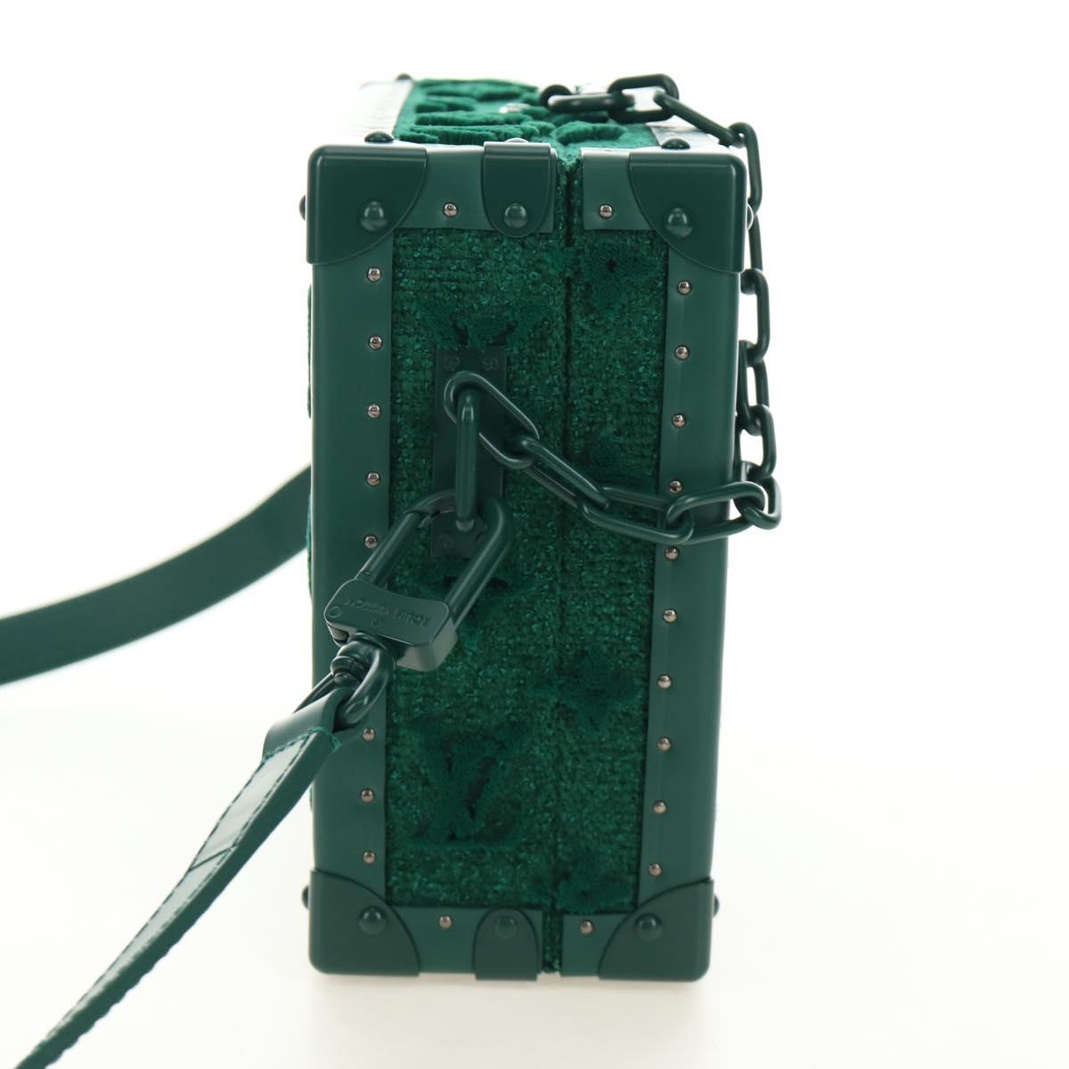 LOUIS VUITTON Monogram Tuftage Clutch Box Shoulder Bag Green LV Auth 187599SM