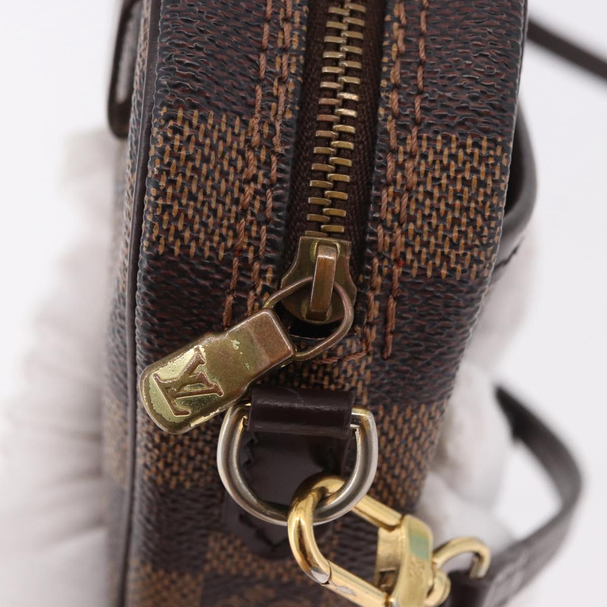 LOUIS VUITTON Damier Ebene Pochette Ipanema Shoulder Bag N51296 LV Auth 187600