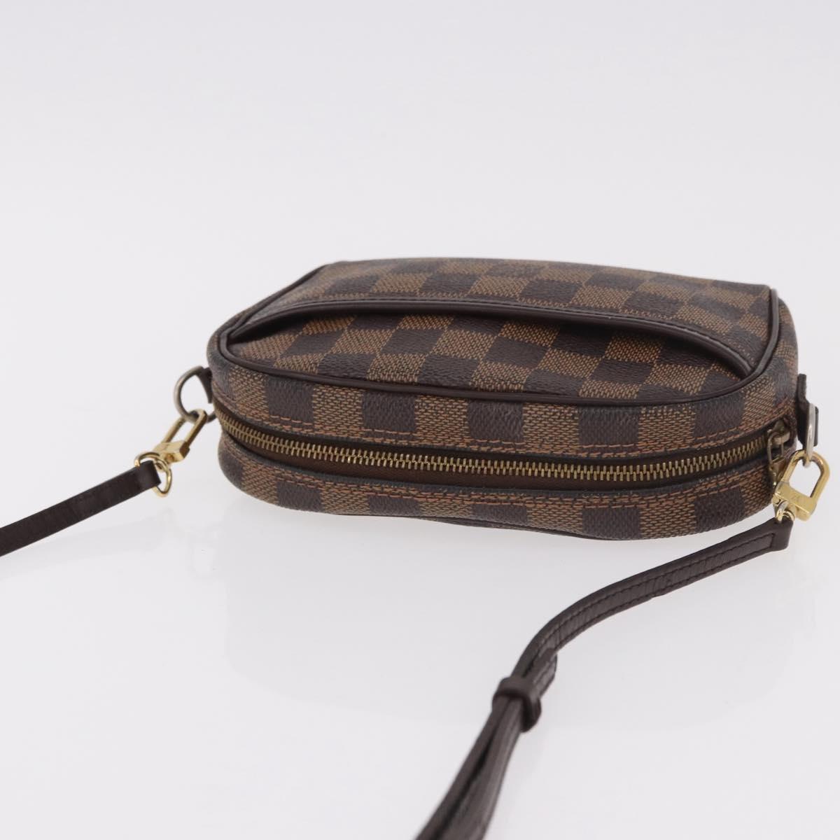 LOUIS VUITTON Damier Ebene Pochette Ipanema Shoulder Bag N51296 LV Auth 187600