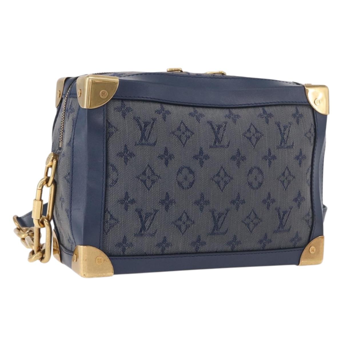 LOUIS VUITTON Monogram Denim Soft Trunk Bag Blue M44723 LV Auth 187612SAM
