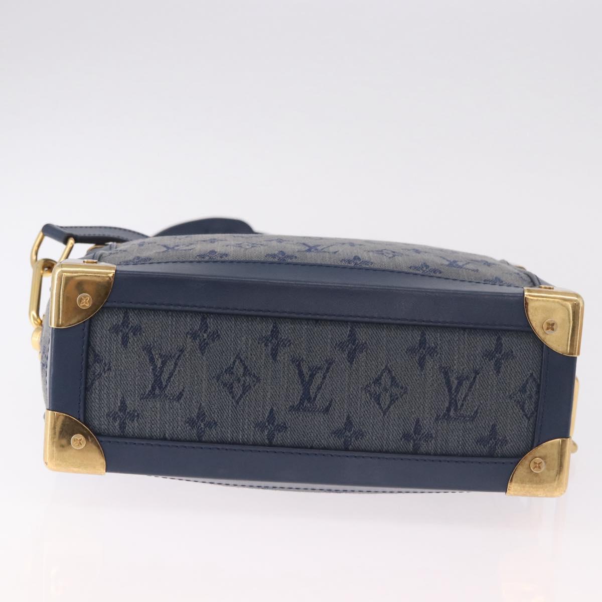 LOUIS VUITTON Monogram Denim Soft Trunk Bag Blue M44723 LV Auth 187612SAM