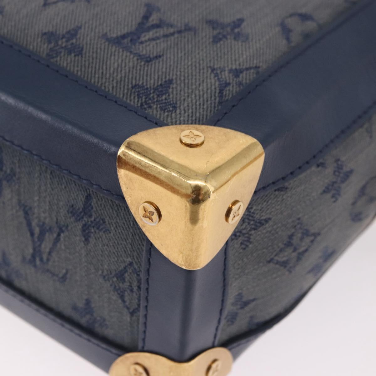 LOUIS VUITTON Monogram Denim Soft Trunk Bag Blue M44723 LV Auth 187612SAM