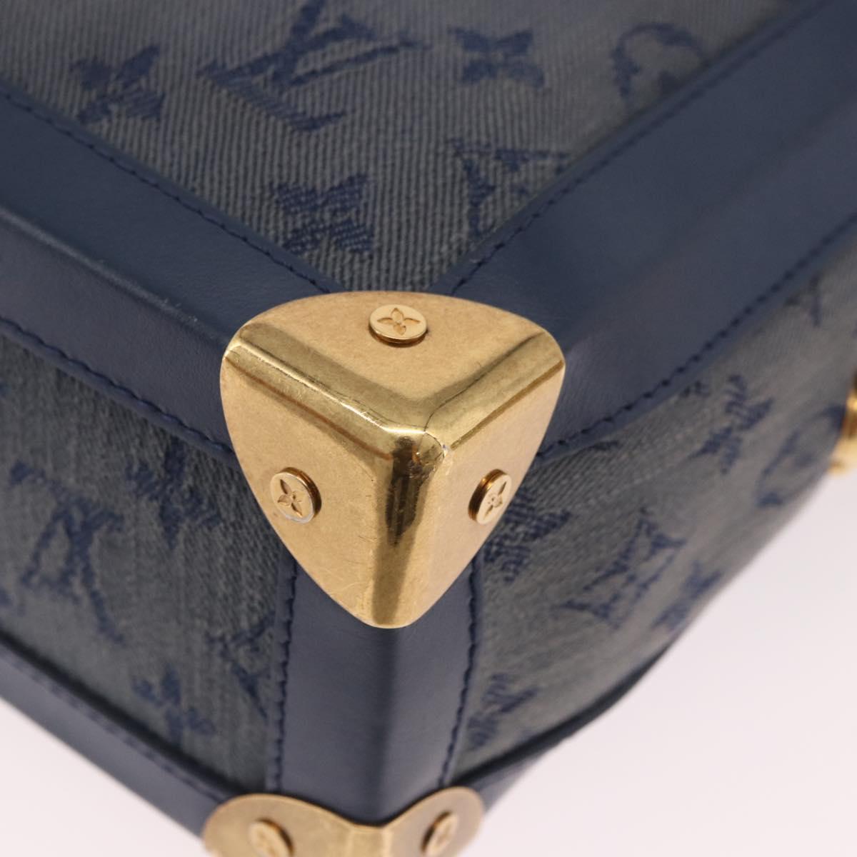 LOUIS VUITTON Monogram Denim Soft Trunk Bag Blue M44723 LV Auth 187612SAM
