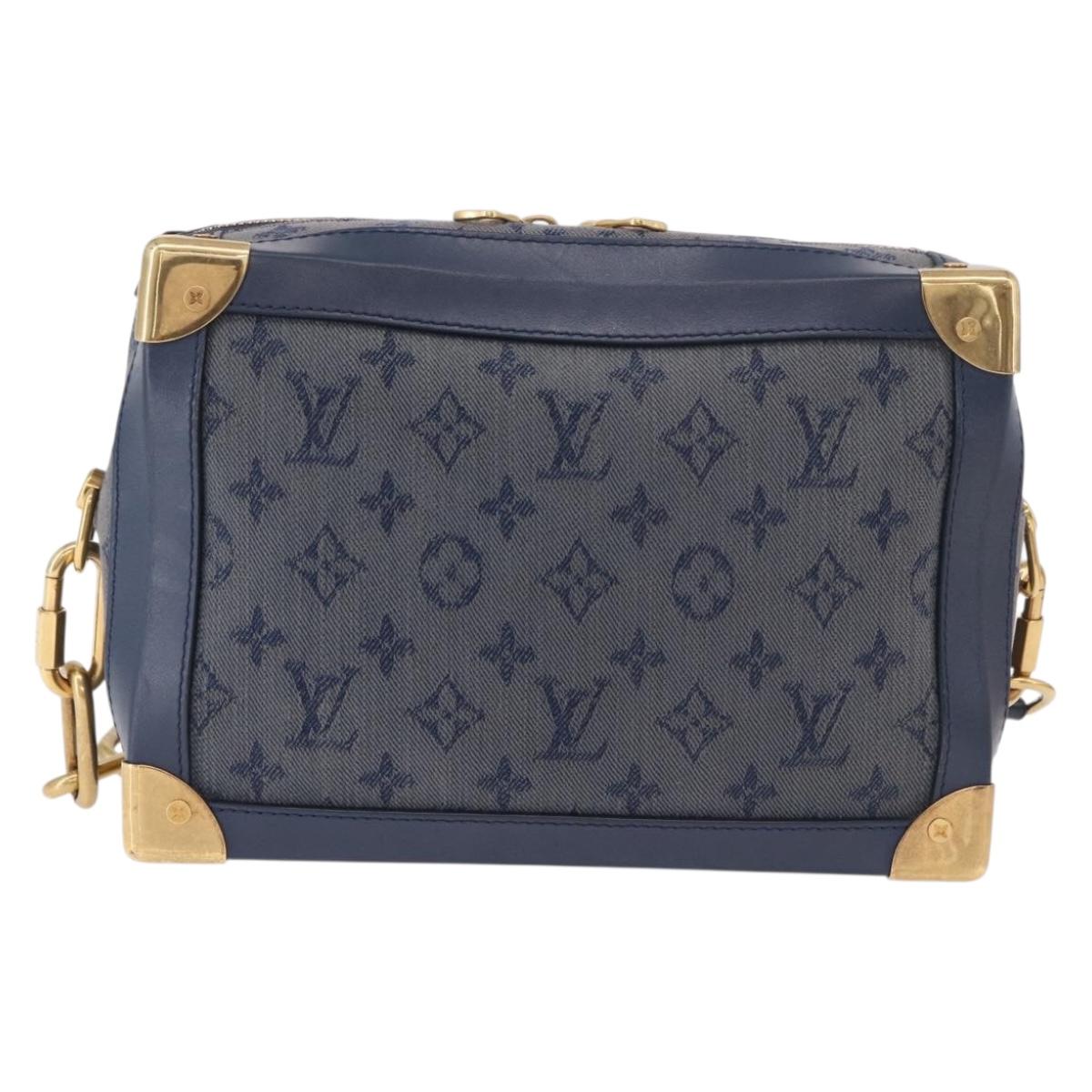 LOUIS VUITTON Monogram Denim Soft Trunk Bag Blue M44723 LV Auth 187612SAM