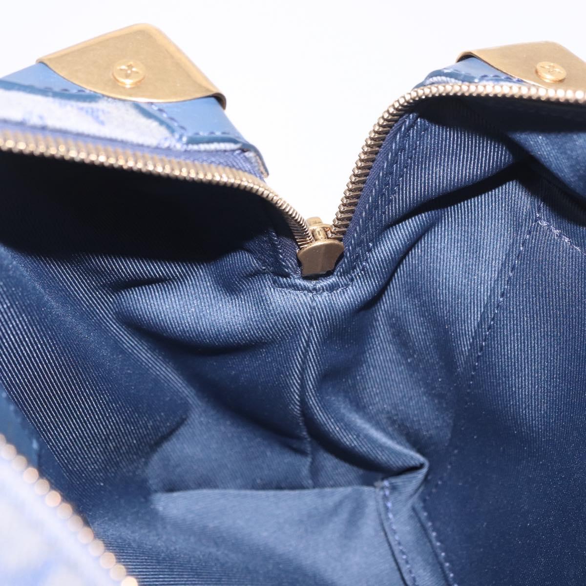 LOUIS VUITTON Monogram Denim Soft Trunk Bag Blue M44723 LV Auth 187612SAM