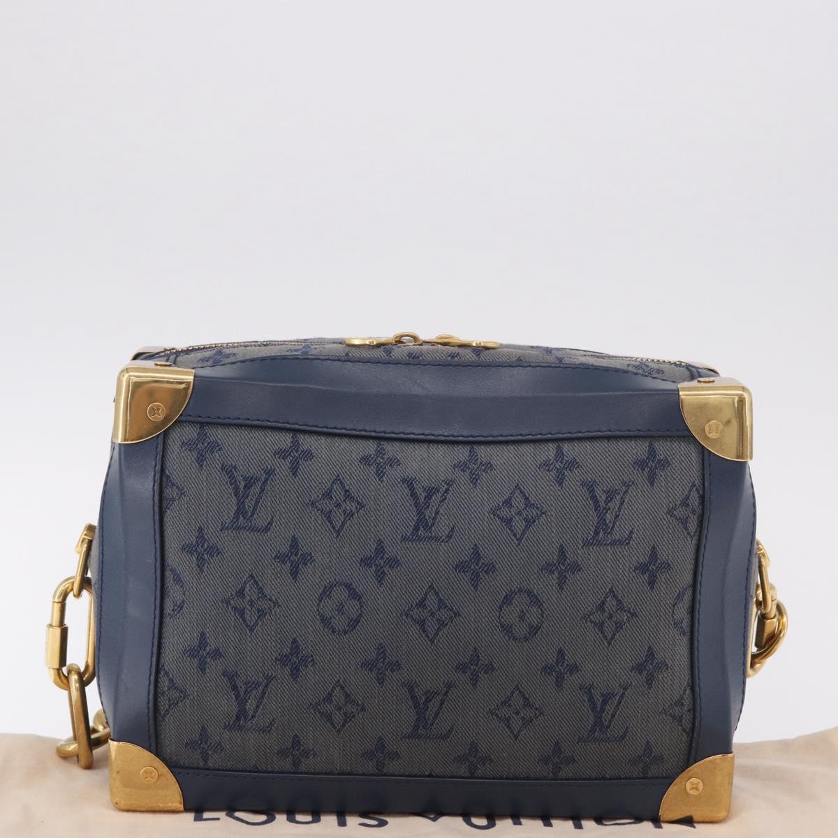 LOUIS VUITTON Monogram Denim Soft Trunk Bag Blue M44723 LV Auth 187612SAM