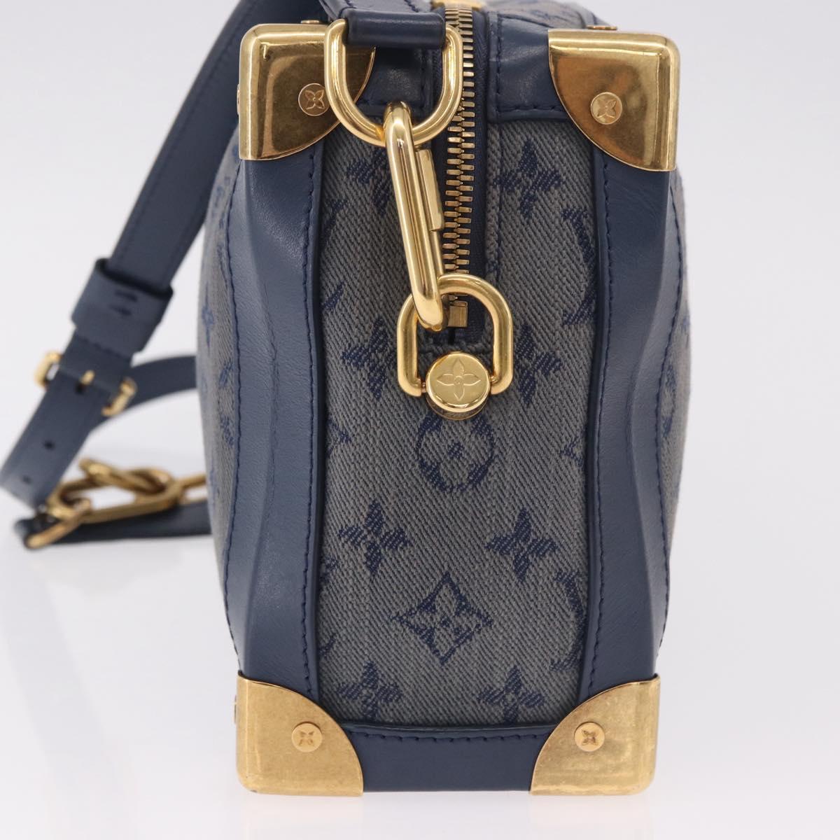 LOUIS VUITTON Monogram Denim Soft Trunk Bag Blue M44723 LV Auth 187612SAM