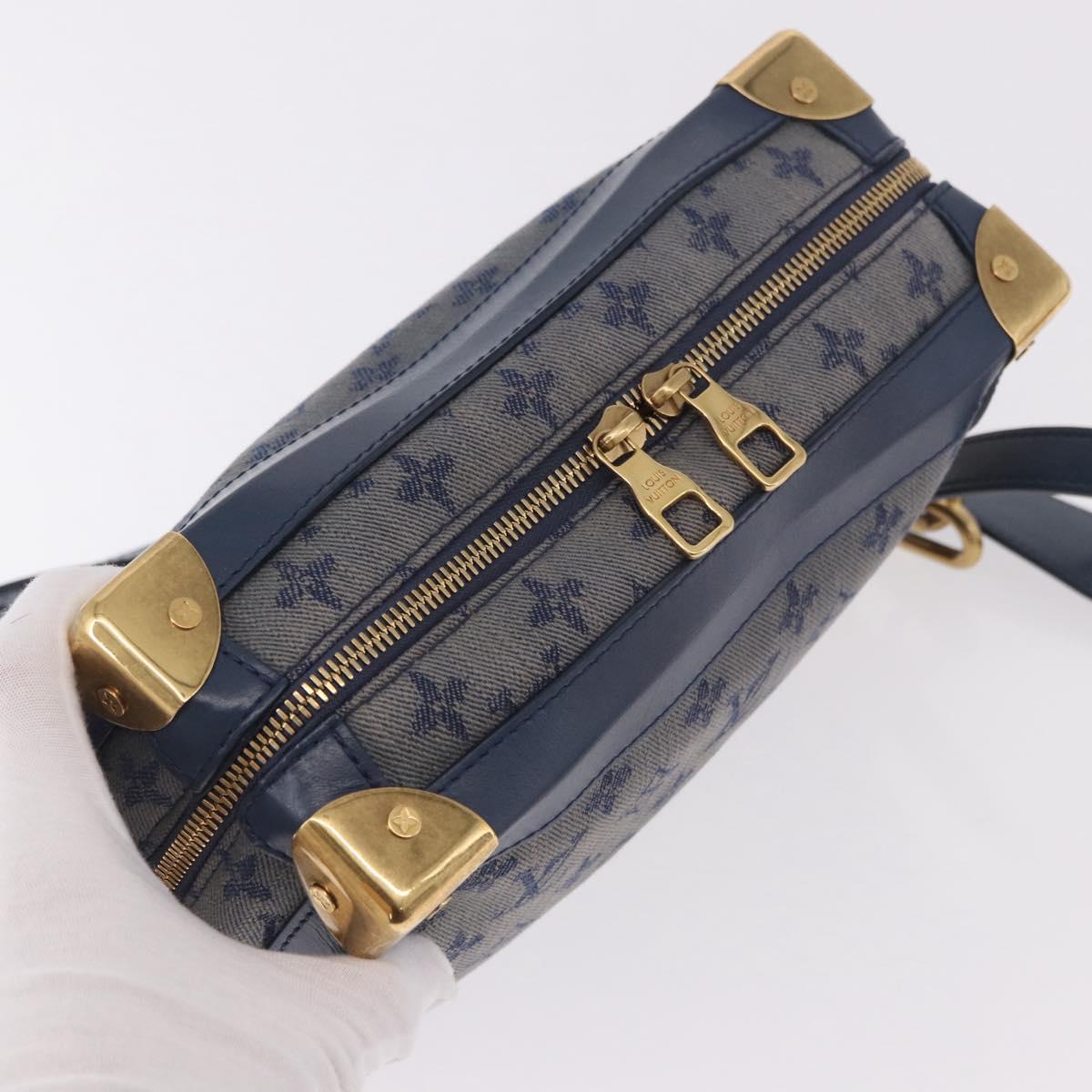 LOUIS VUITTON Monogram Denim Soft Trunk Bag Blue M44723 LV Auth 187612SAM