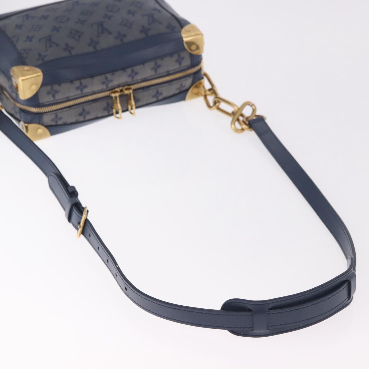 LOUIS VUITTON Monogram Denim Soft Trunk Bag Blue M44723 LV Auth 187612SAM