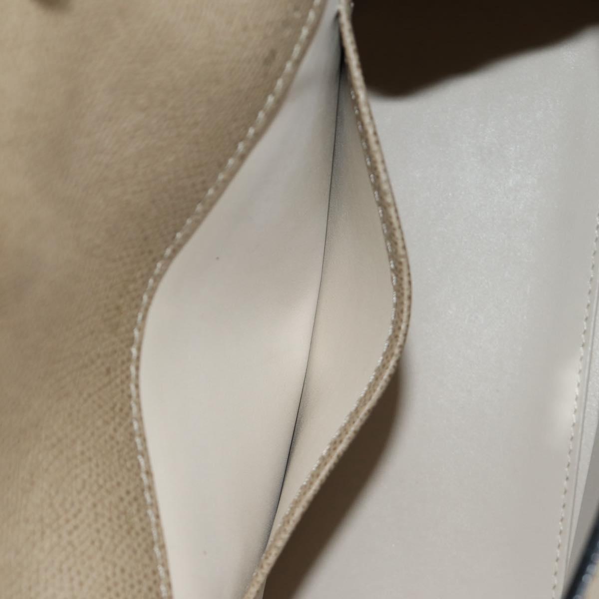 Valextra Isidide Hand Bag Leather 2way Beige Gold Auth 187616SM