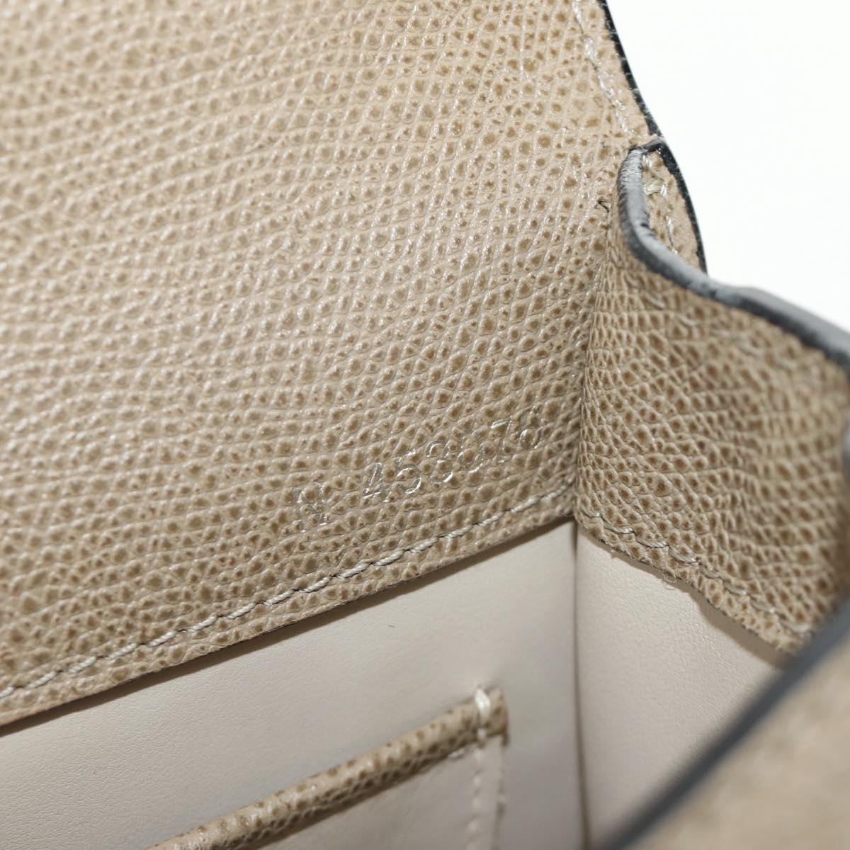 Valextra Isidide Hand Bag Leather 2way Beige Gold Auth 187616SM