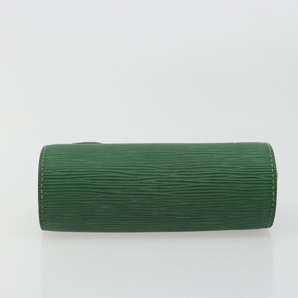 LOUIS VUITTON Epi Soufflot Pouch Green LV Auth 187622
