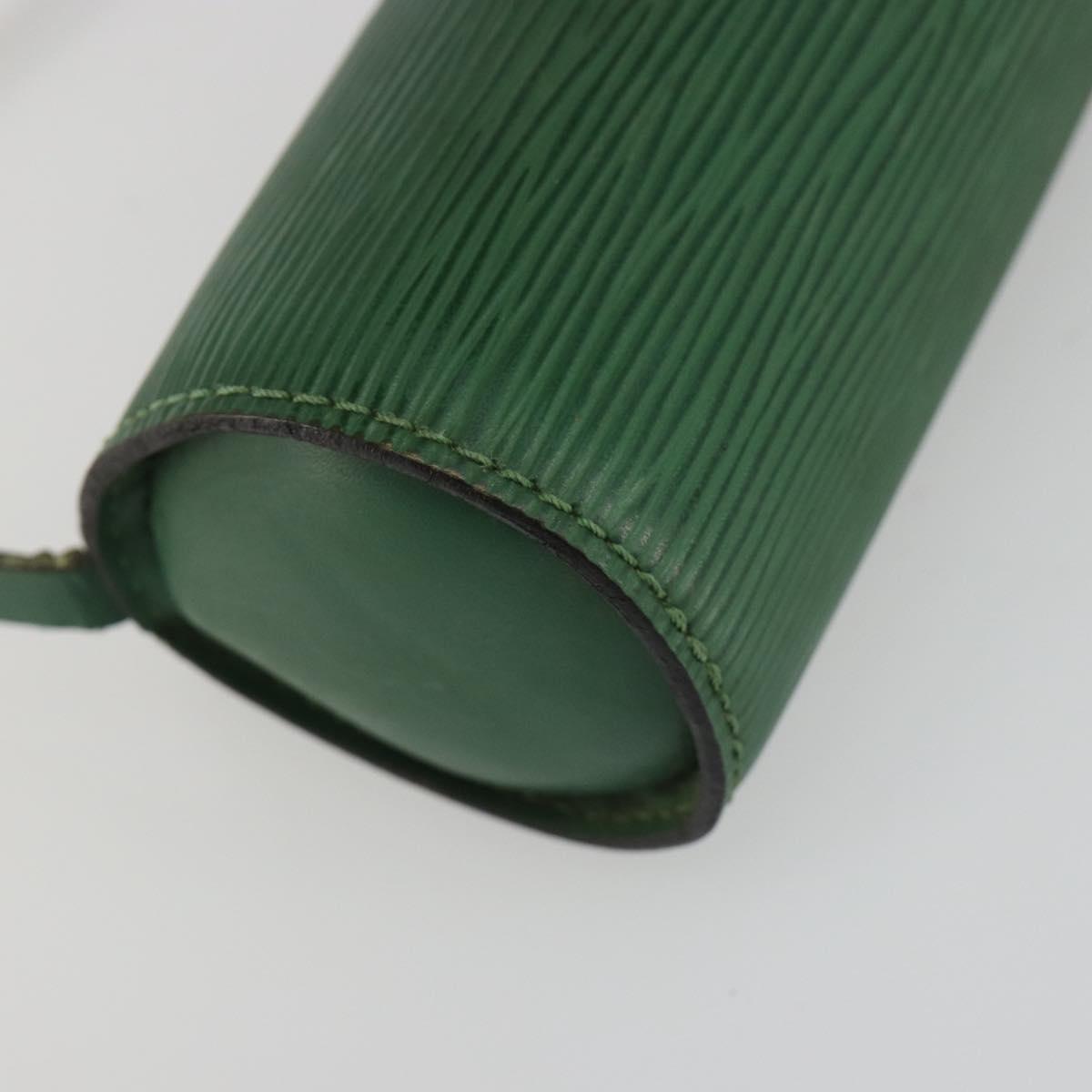 LOUIS VUITTON Epi Soufflot Pouch Green LV Auth 187622