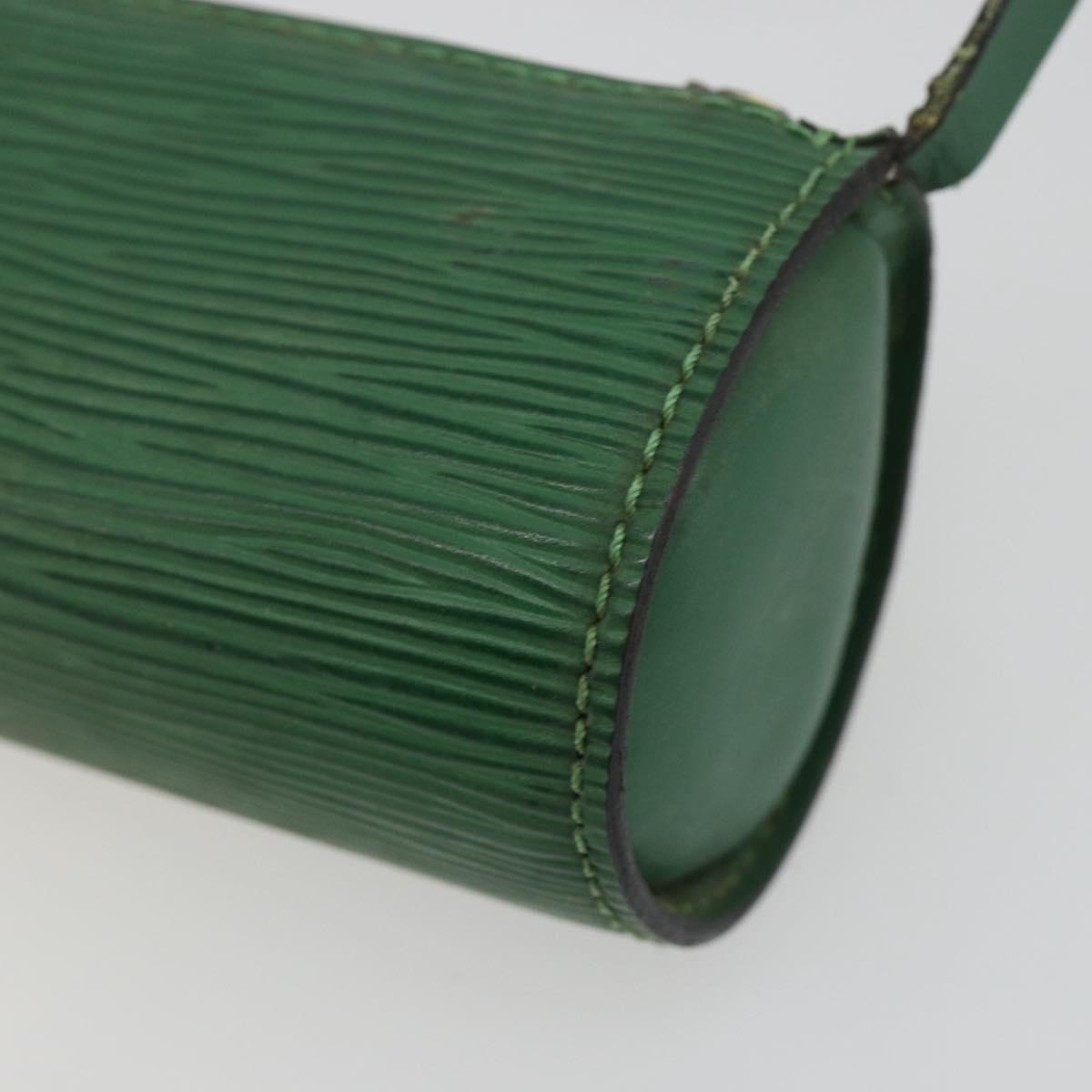 LOUIS VUITTON Epi Soufflot Pouch Green LV Auth 187622