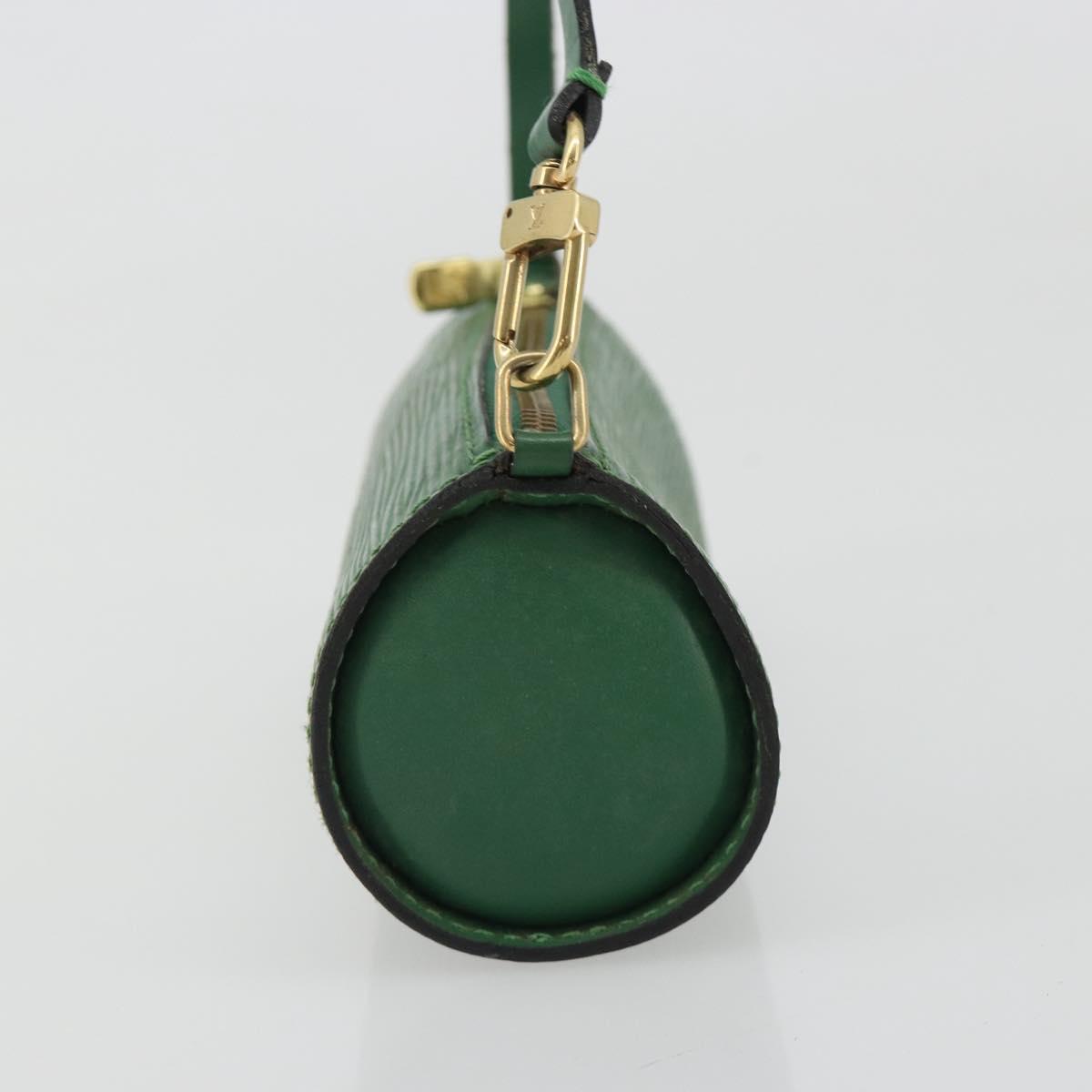 LOUIS VUITTON Epi Soufflot Pouch Green LV Auth 187622