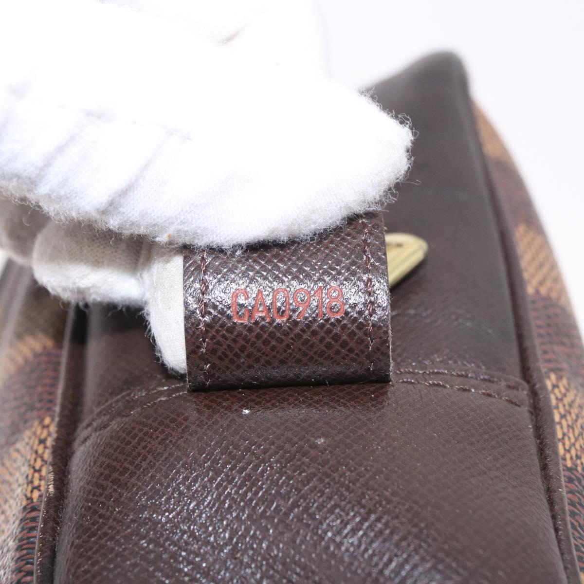 LOUIS VUITTON Damier Ebene Trousse Toilette 25 Clutch Bag N47624 LV Auth 187635