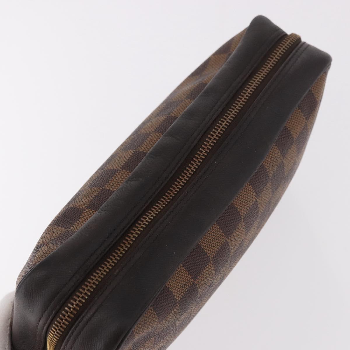 LOUIS VUITTON Damier Ebene Trousse Toilette 25 Clutch Bag N47624 LV Auth 187635
