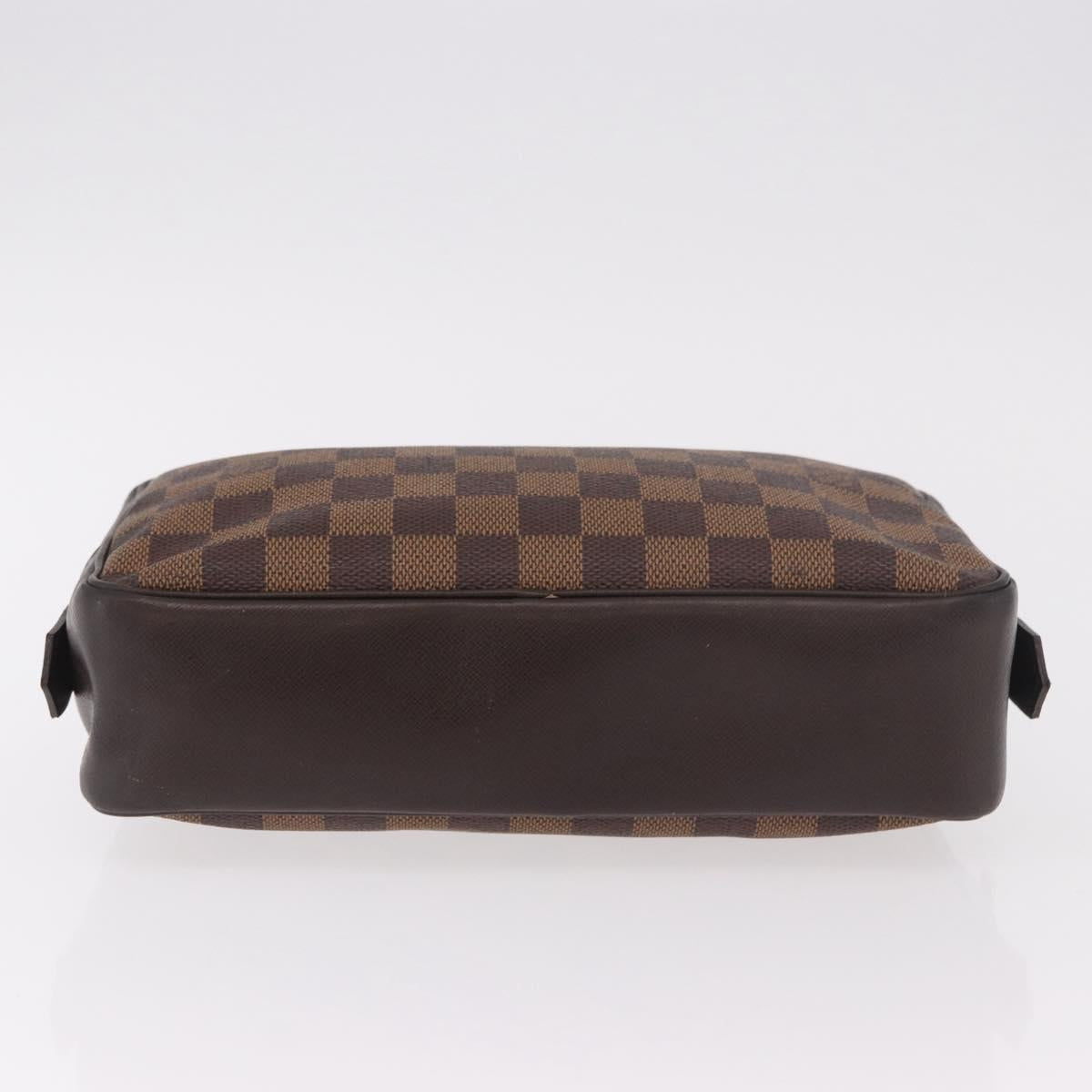 LOUIS VUITTON Damier Ebene Trousse Toilette 25 Clutch Bag N47624 LV Auth 187635