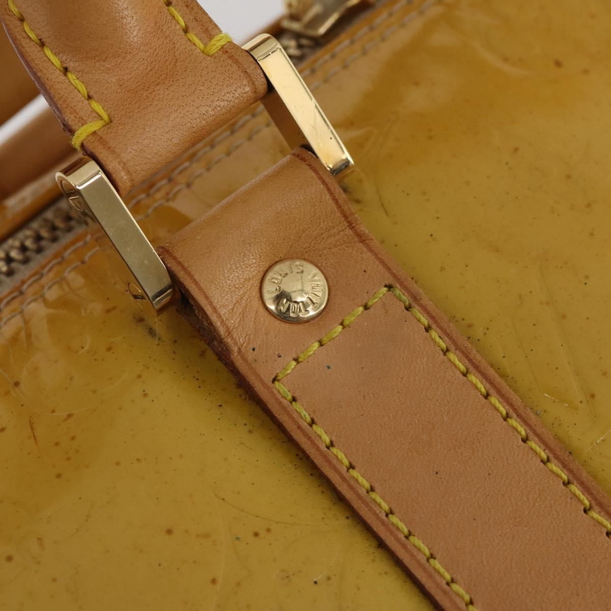 LOUIS VUITTON Monogram Vernis Mercer Boston Bag Beige M91000 LV Auth 187638