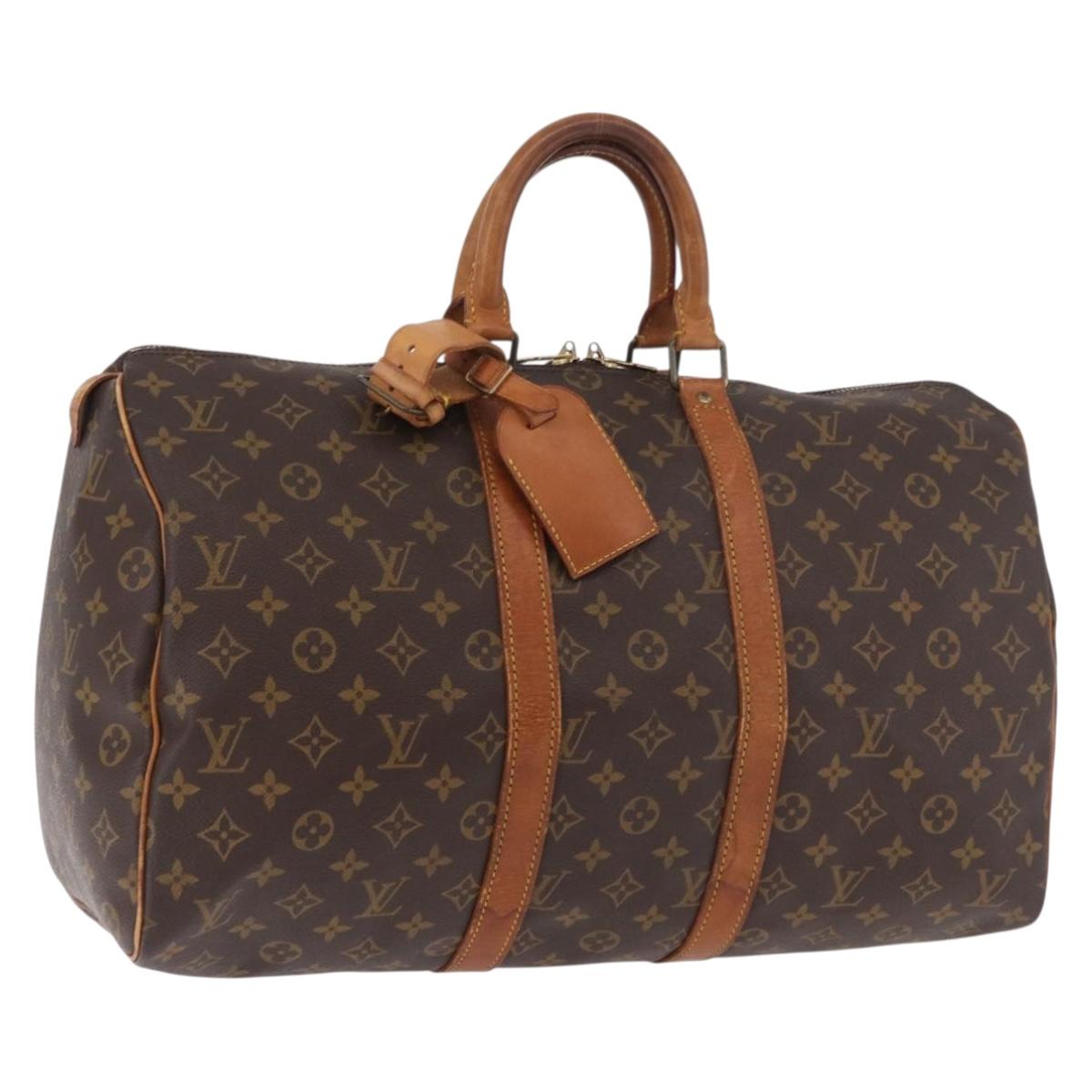 LOUIS VUITTON Monogram Keepall 45 Boston Bag M41428 LV Auth 187640