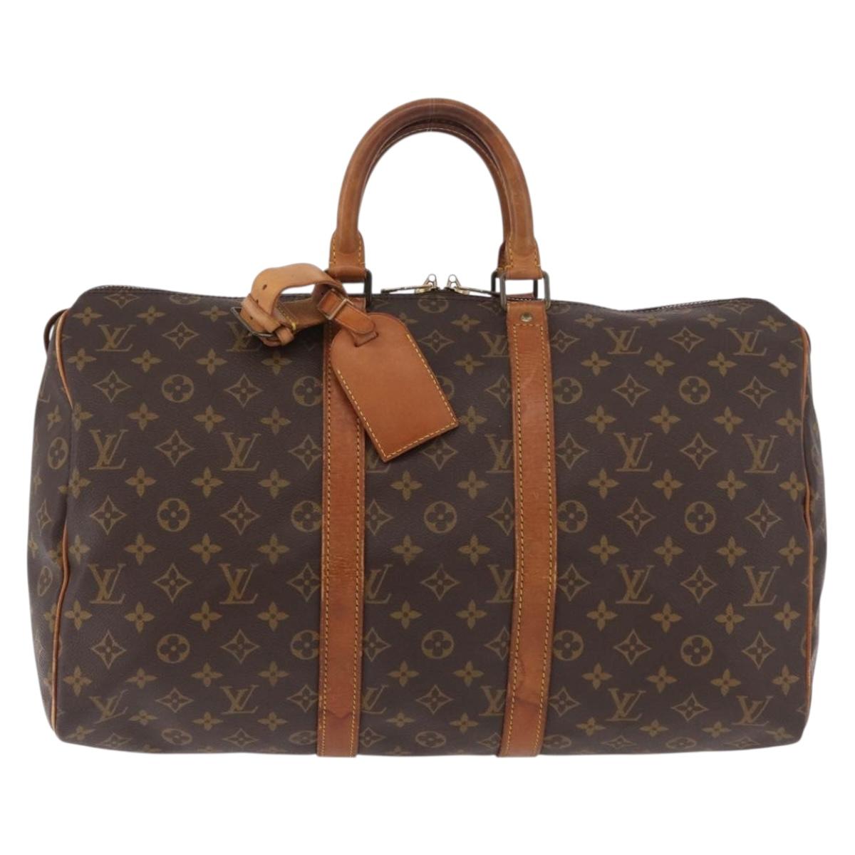 LOUIS VUITTON Monogram Keepall 45 Boston Bag M41428 LV Auth 187640