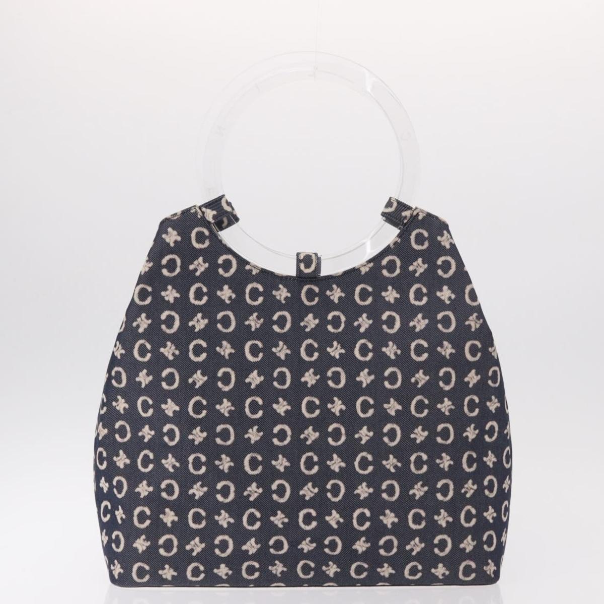 CELINE C Macadam Canvas Hand Bag Navy Auth 187648V