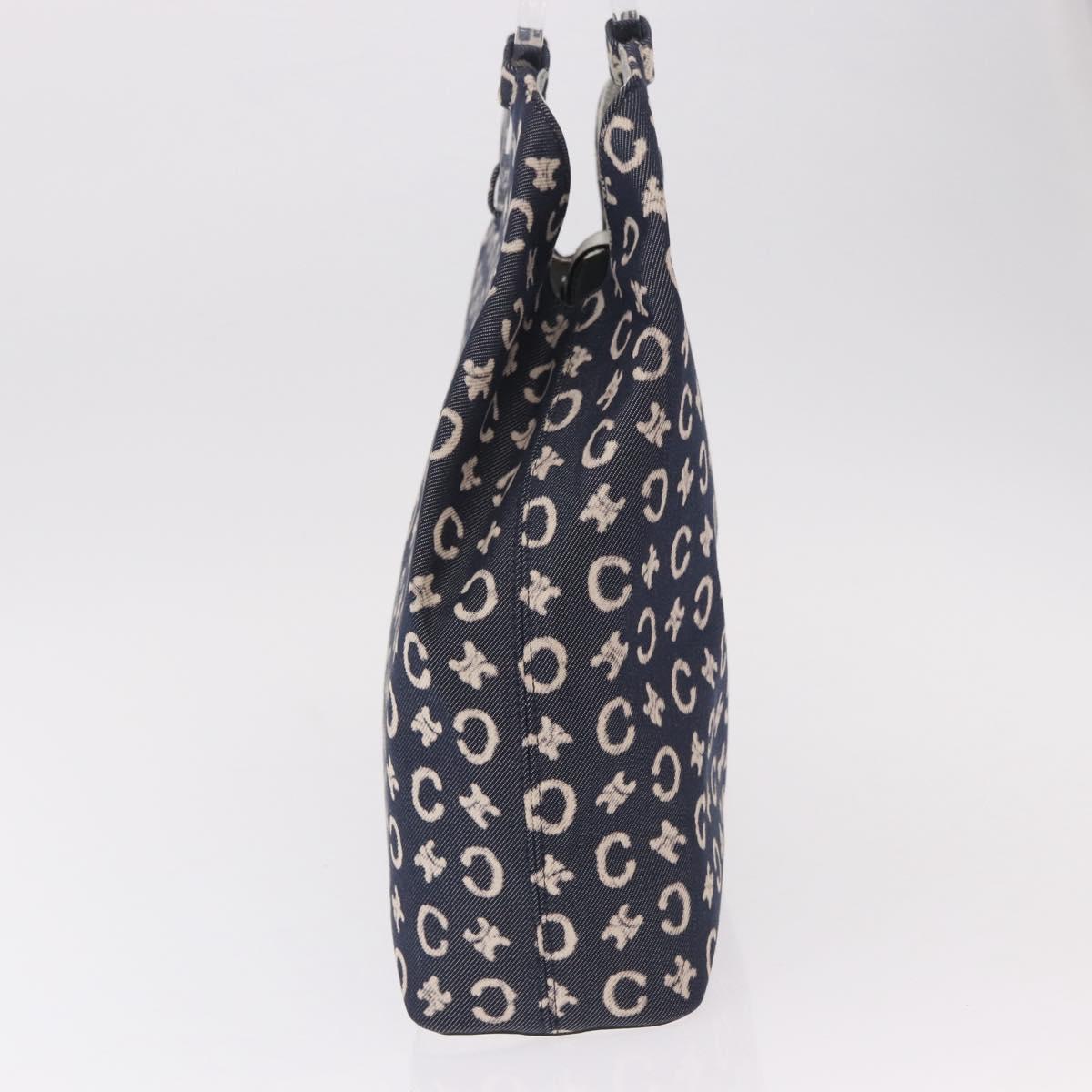 CELINE C Macadam Canvas Hand Bag Navy Auth 187648V
