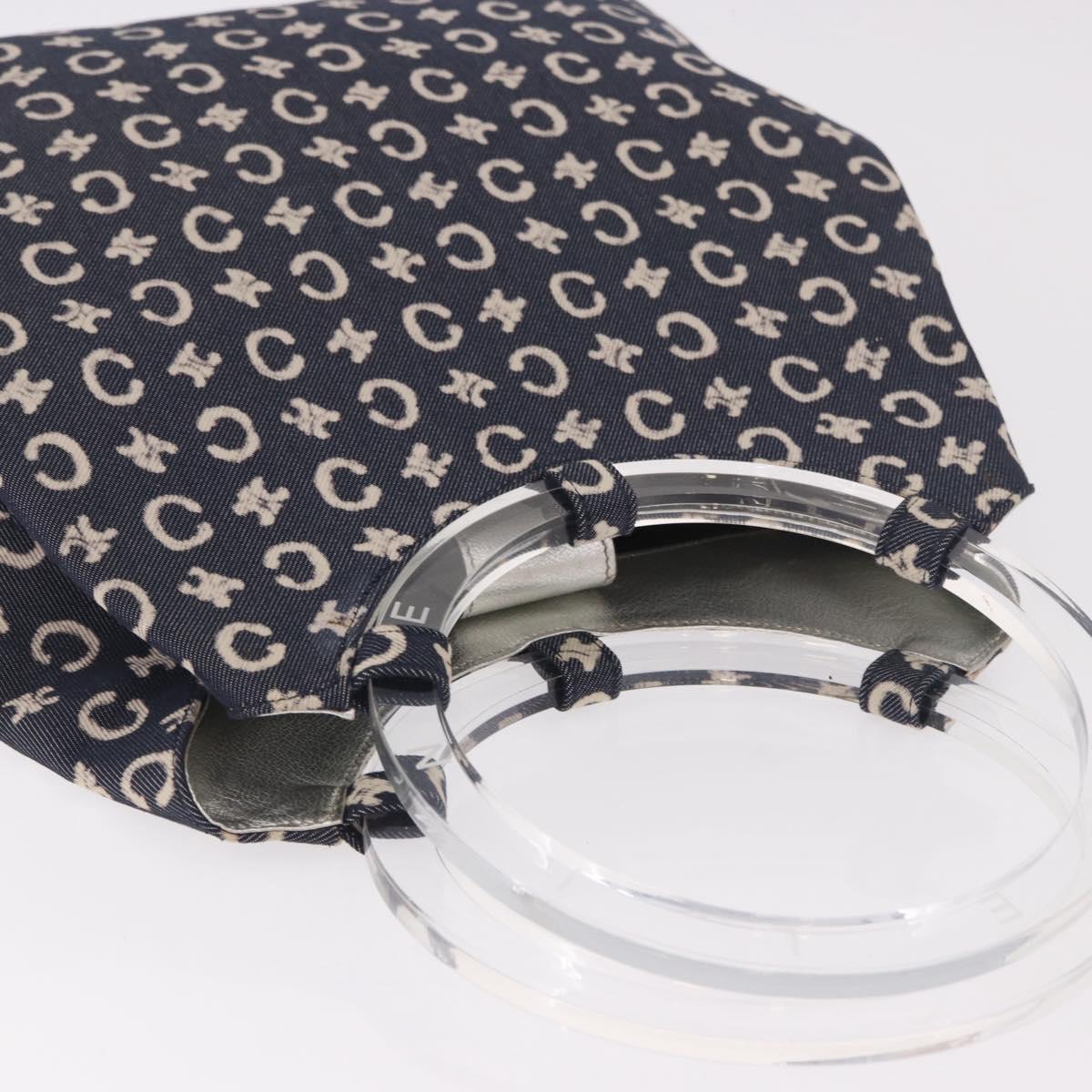 CELINE C Macadam Canvas Hand Bag Navy Auth 187648V